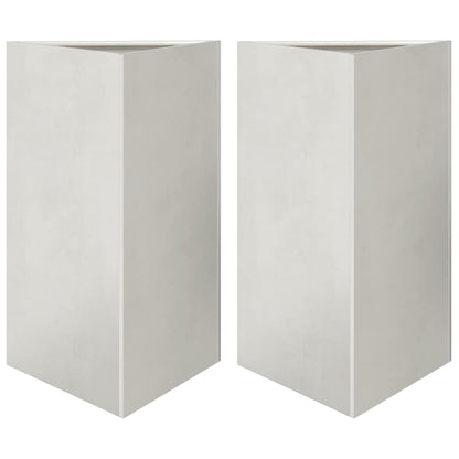 Jardineras Triangulares 2 Uds Acero Inoxidable 50x43x75 Cm_0