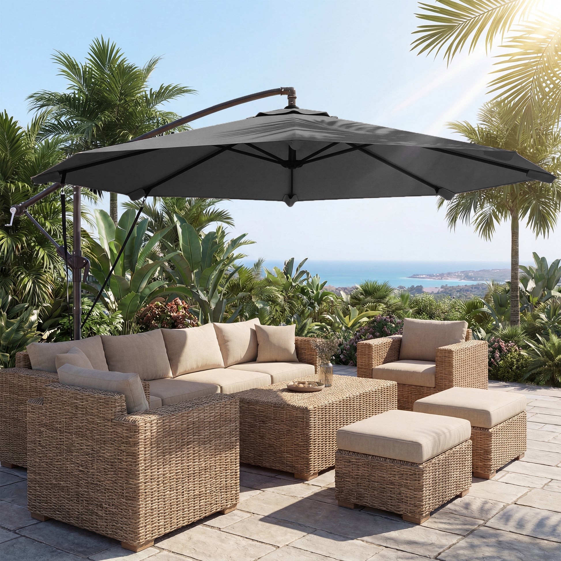 Outsunny Parasol Excéntrico_1