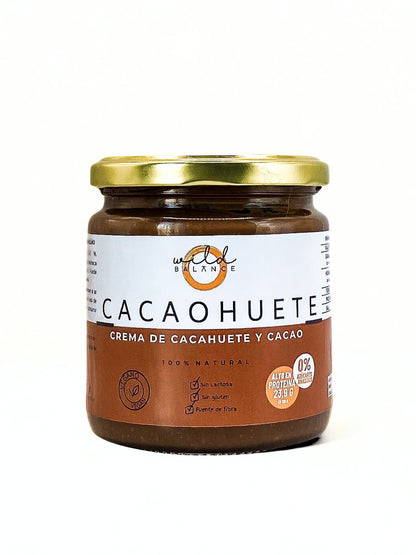 Cacaohuete - Crema De Cacahuete Y Cacao Sin Azúcar 100% Natural - 350 Gr_0