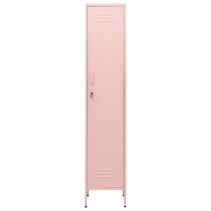 Armario Taquilla De Acero Rosa 35x46x180 Cm_2