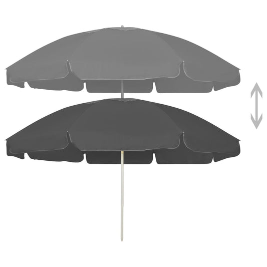 Sombrilla De Playa Antracita 240 Cm_0