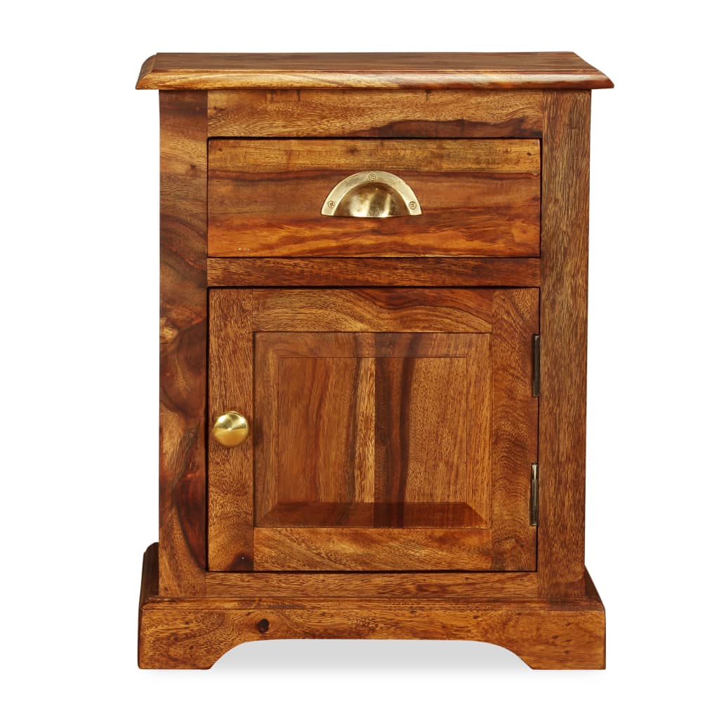 Mesitas De Noche 2 Uds Madera Maciza De Sheesham 40x30x50 Cm_0