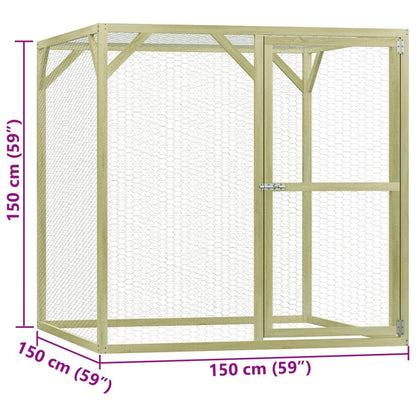 Vidaxl Jaula Gallinero Madera Impregnada De Pino 1,5x1,5x1,5 M_5