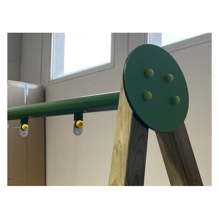 Columpio Doble De Madera Masgames Draco (asientos Planos) Superficie De Arena, Tierra O Cesped._2