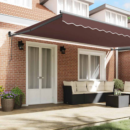 Toldo Retráctil Automático Marrón 500x300 Cm_2