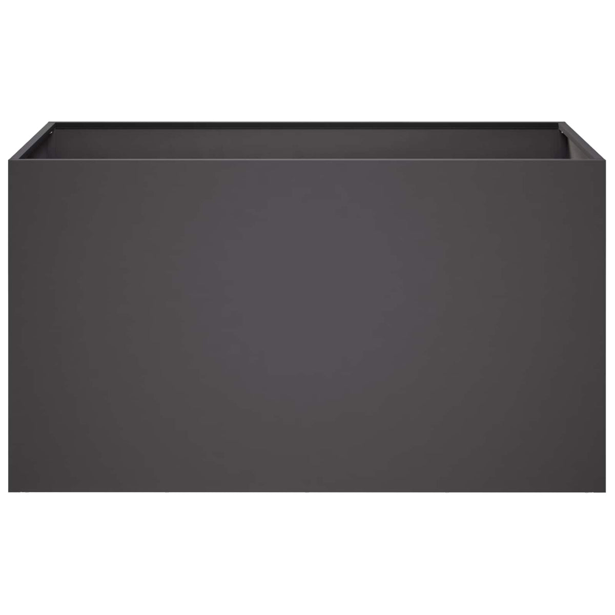 Macetero De Jardín Negro 80 X 50 X 50 Cm Acero Laminado En Frío_2