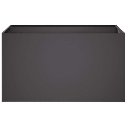 Macetero De Jardín Negro 80 X 50 X 50 Cm Acero Laminado En Frío_2
