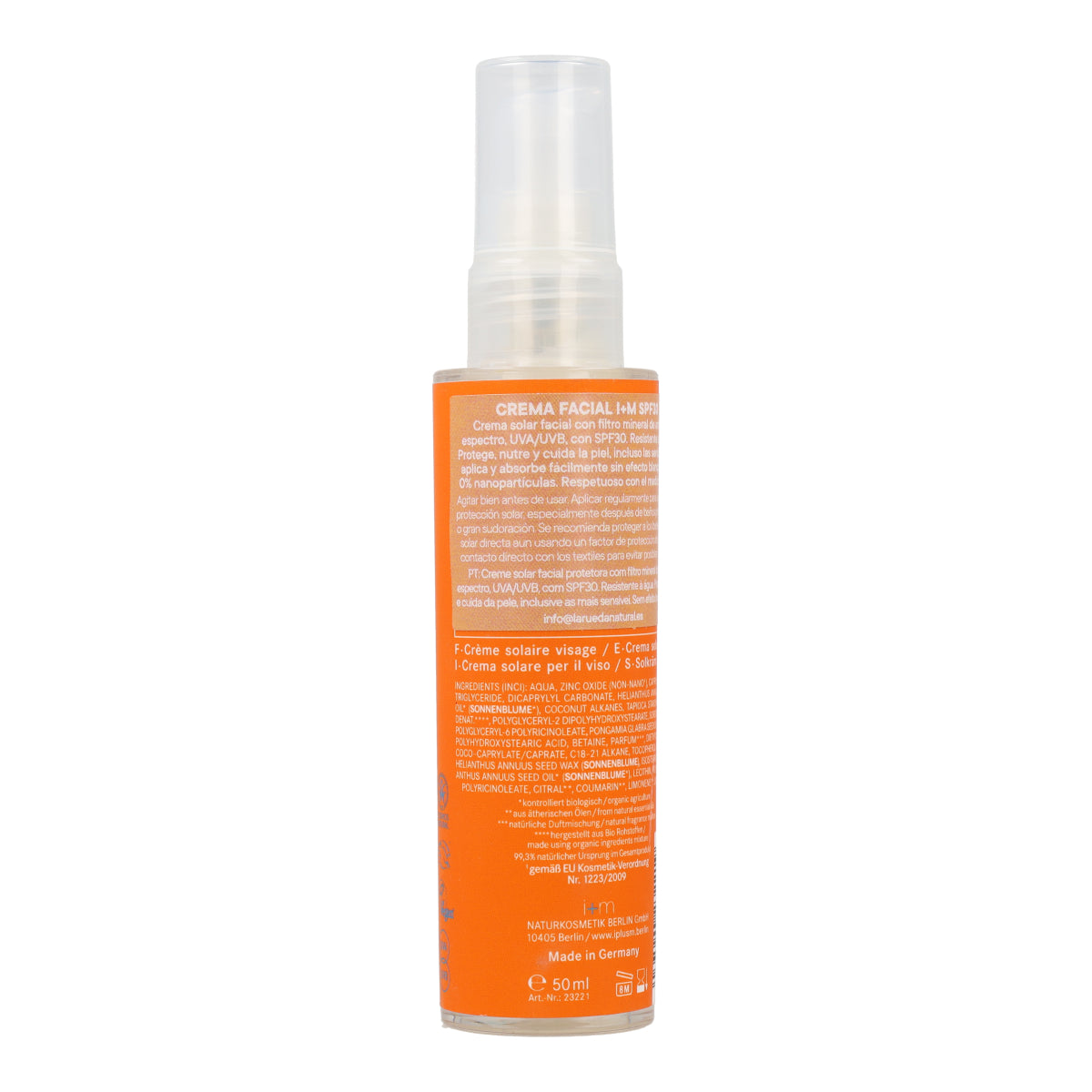 Protector solar mineral Crema SPF30 I+M 50ml