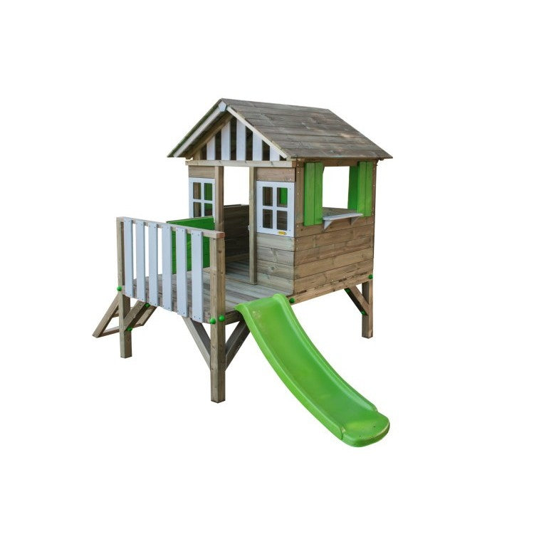 Casita De Madera Masgames Lollipop Elevada Verde.