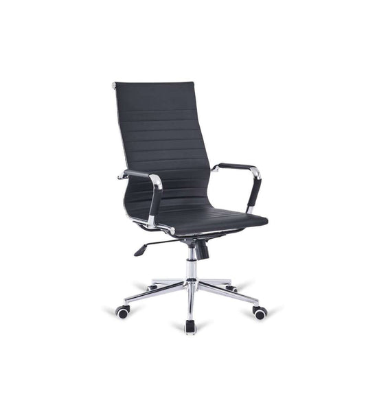 Silla De Oficina Giratoria Y Elevable París Alta. Acabado En Negro. 54 Cm(ancho) 108-113._0