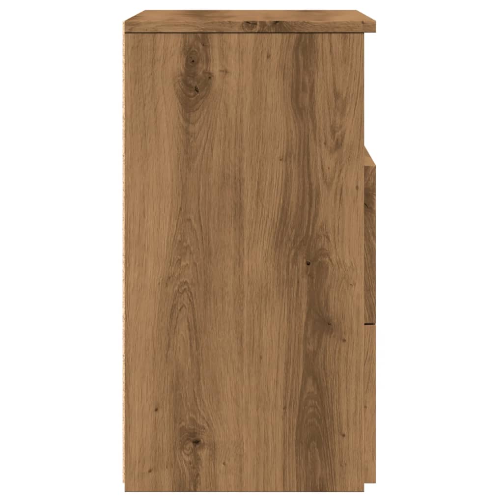 Mesitas Noche 2 Uds Madera Ingeniería Roble Artisan 50x32x60 Cm_4