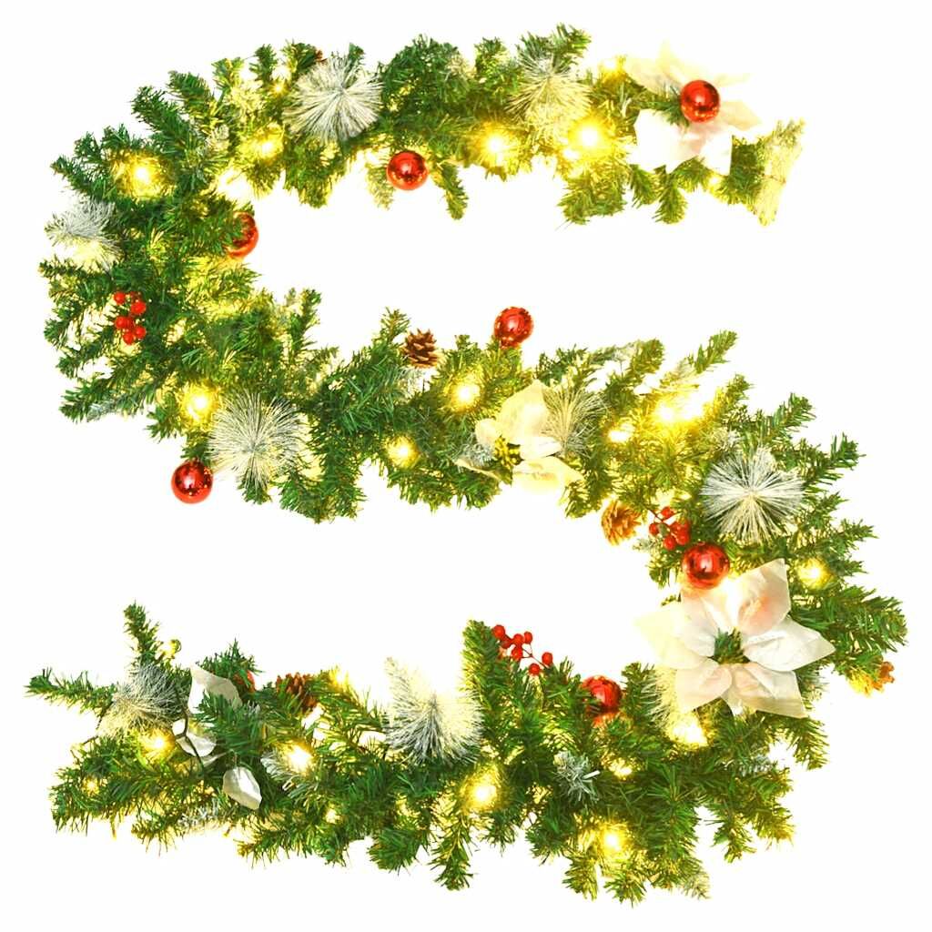 Vidaxl Guirnalda De Navidad Con Luces Led Pvc Verde 2,7 M_3
