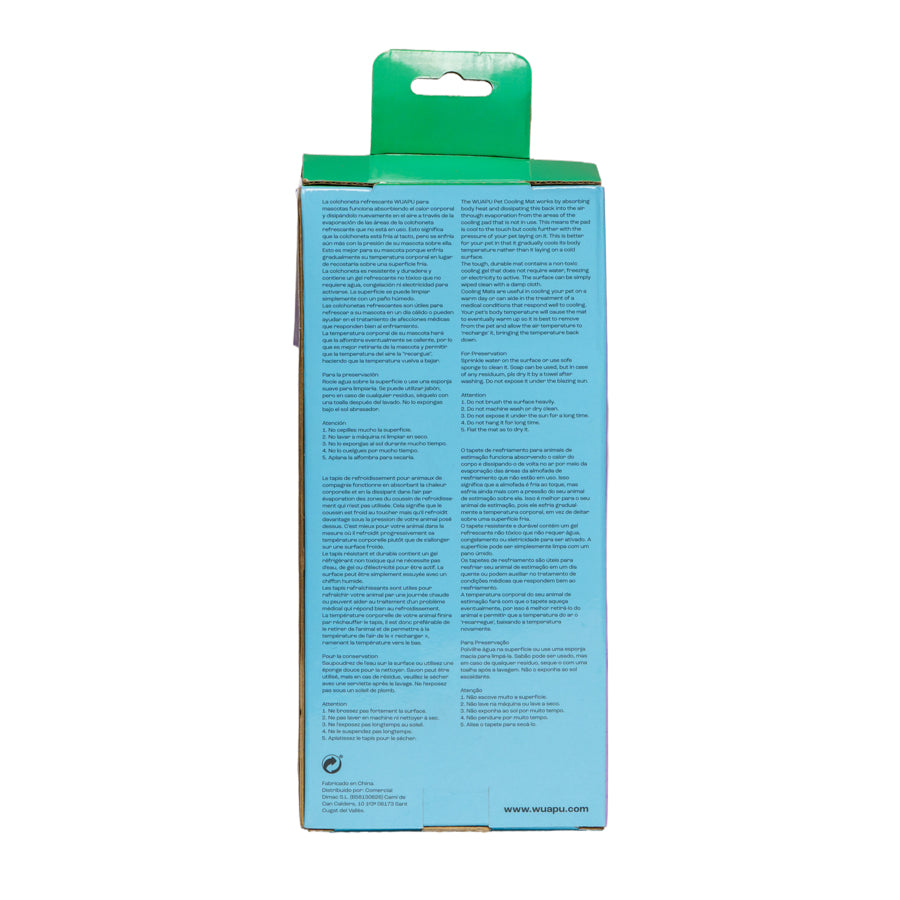 Colchoneta De Gel Refrescante Para Perro Talla S De 50x40cm Con Estampado Veraniego Indico Wuapu_3
