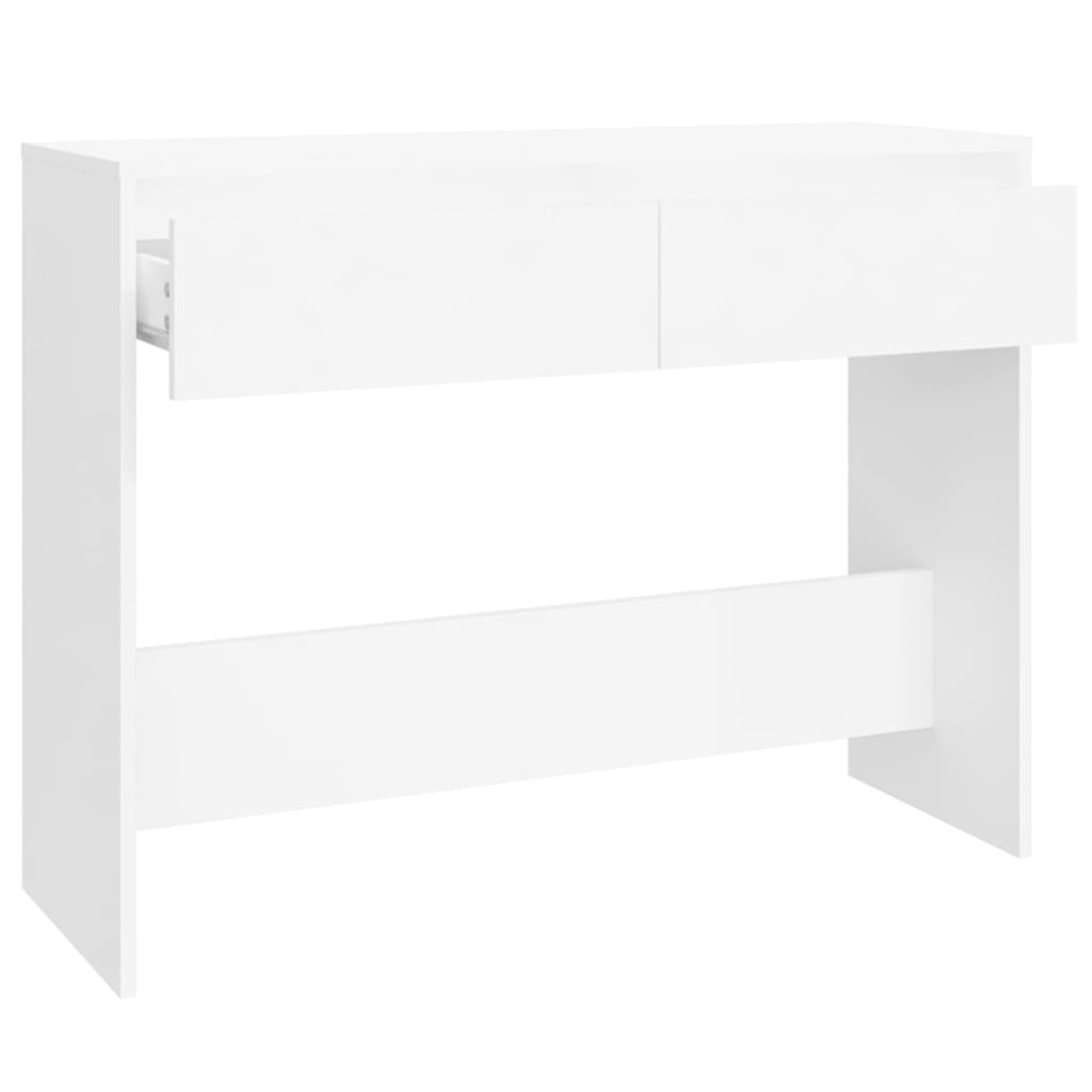 Mesa Consola Madera De Ingeniería Blanca 100x35x76,5 Cm_4