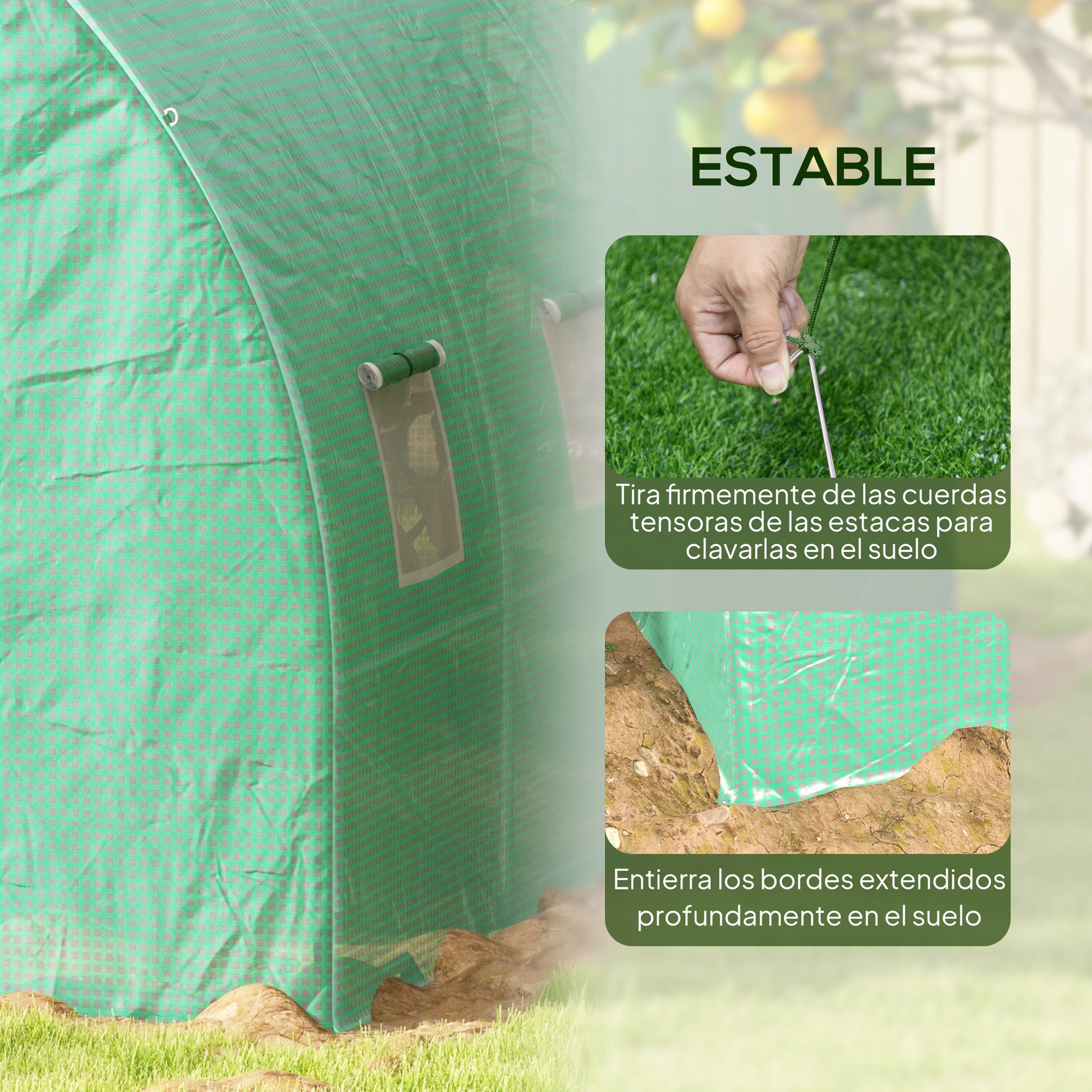 Outsunny Invernadero De Exterior 6x3x2 M Con Sistema De Riego Integrado Verde_3