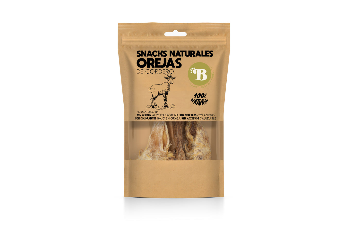Bimordiscos Orejas De Cordero Para Perros Y Gatos · 250g.