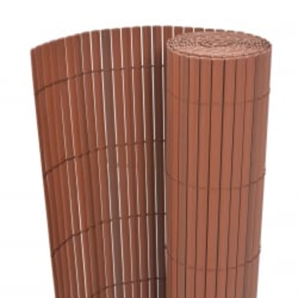 Valla De Jardín De Doble Cara Marrón 110x300 Cm / Vetonek_4