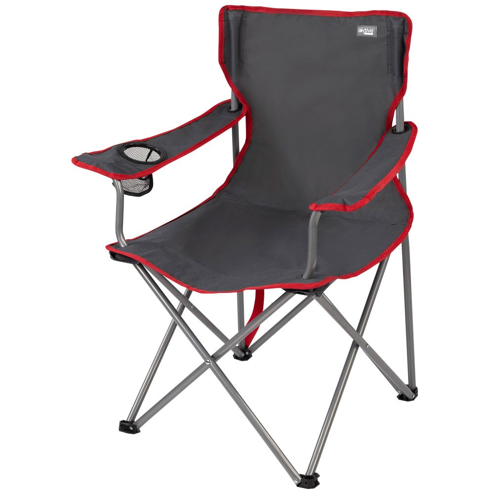 Silla Plegable Camping Con Posavasos Aktive Camping_0