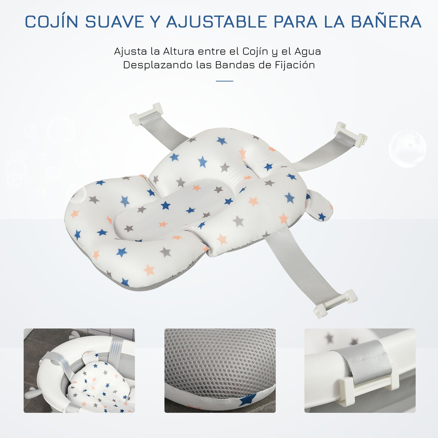 Homcom Bañera Plegable Para Bebé Bañera Bebé 0-3 Años 81_4