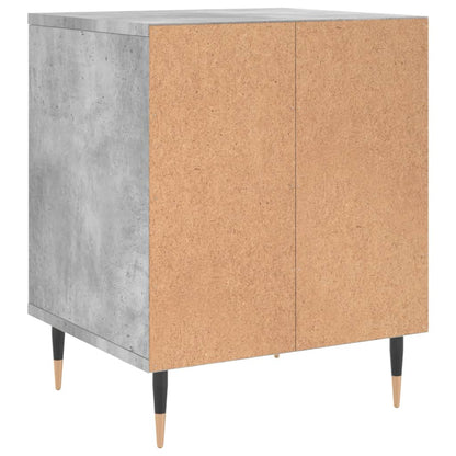 Mesita De Noche Madera De Ingeniería Gris Hormigón 40x35x50 Cm_4