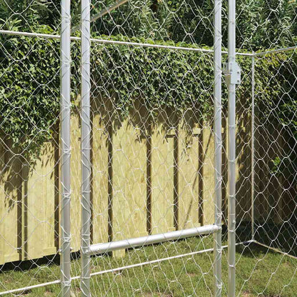 Jaula Para Perro Plateado 400 X 200 X 200 Cm Acero Galvanizado_2