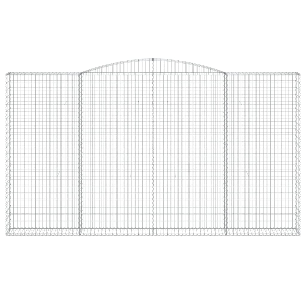 Cestas De Gaviones 4 Uds Forma De Arco Hierro 400x30x220/240 Cm_3