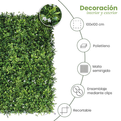 Rollo Jardín Vertical Jazmín: Decoración Natural Para Tu Espacio 1x1 M / Multicolor_2