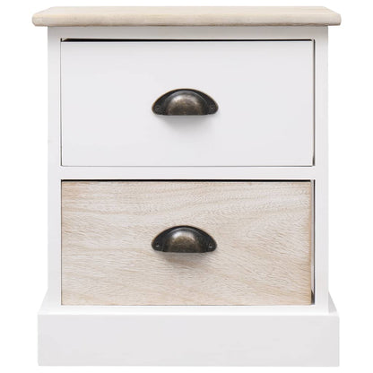 Mesitas Noche 2 Uds Madera Paulownia Blanco Natural 38x28x45cm_2