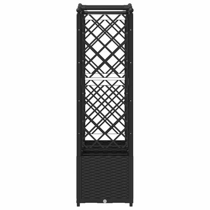 Cama Elevada Con Trellis Y Techo Negro 204 X 40 X 138 Cm Pp_4