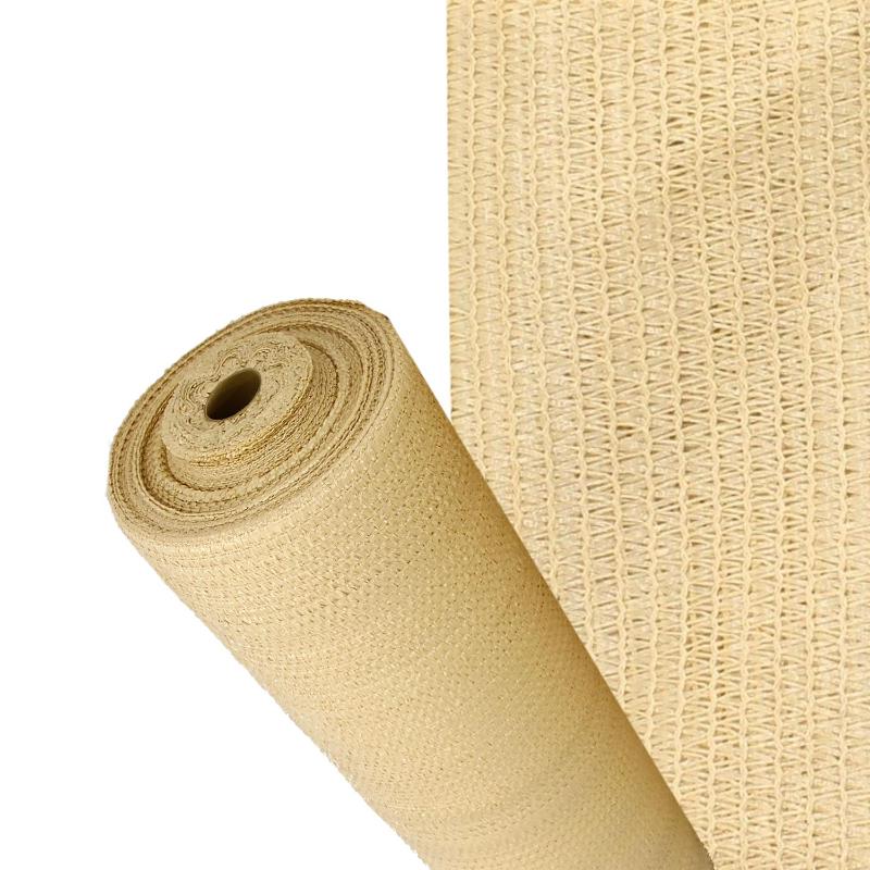 Malla Sombreo Rollo 3.0 X 50 Metros, Reduce Radiación, Protección Jardín Y Terraza, Regula Temperatura, Color Beige_0
