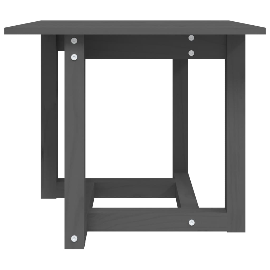Mesa De Centro De Madera Maciza De Pino Gris 50x50x45 Cm_1