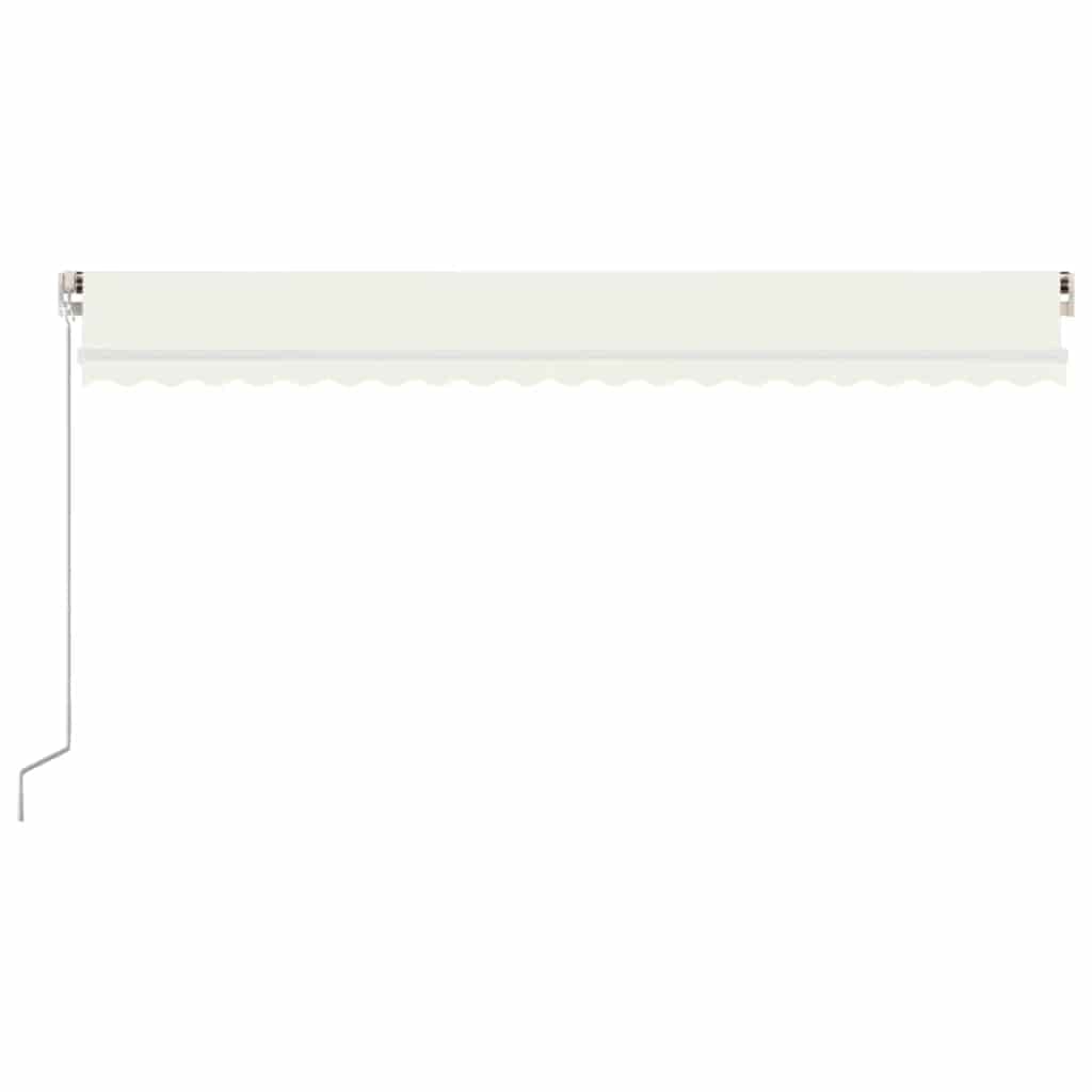 Toldo Retráctil Manual Con Luz Led Crema 500x300 Cm_2