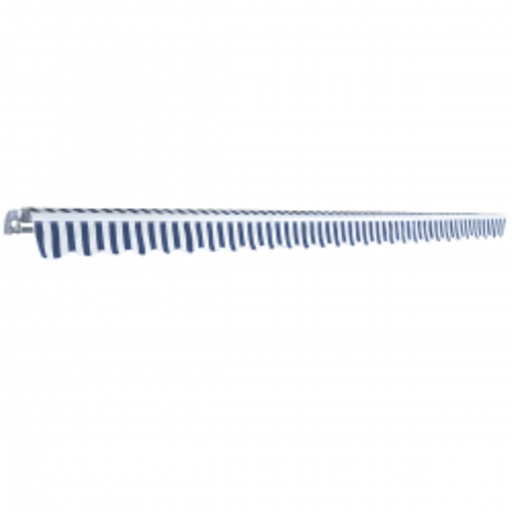 Toldo Plegable De Operación Manual 600 Cm Azul Y Blanco_5