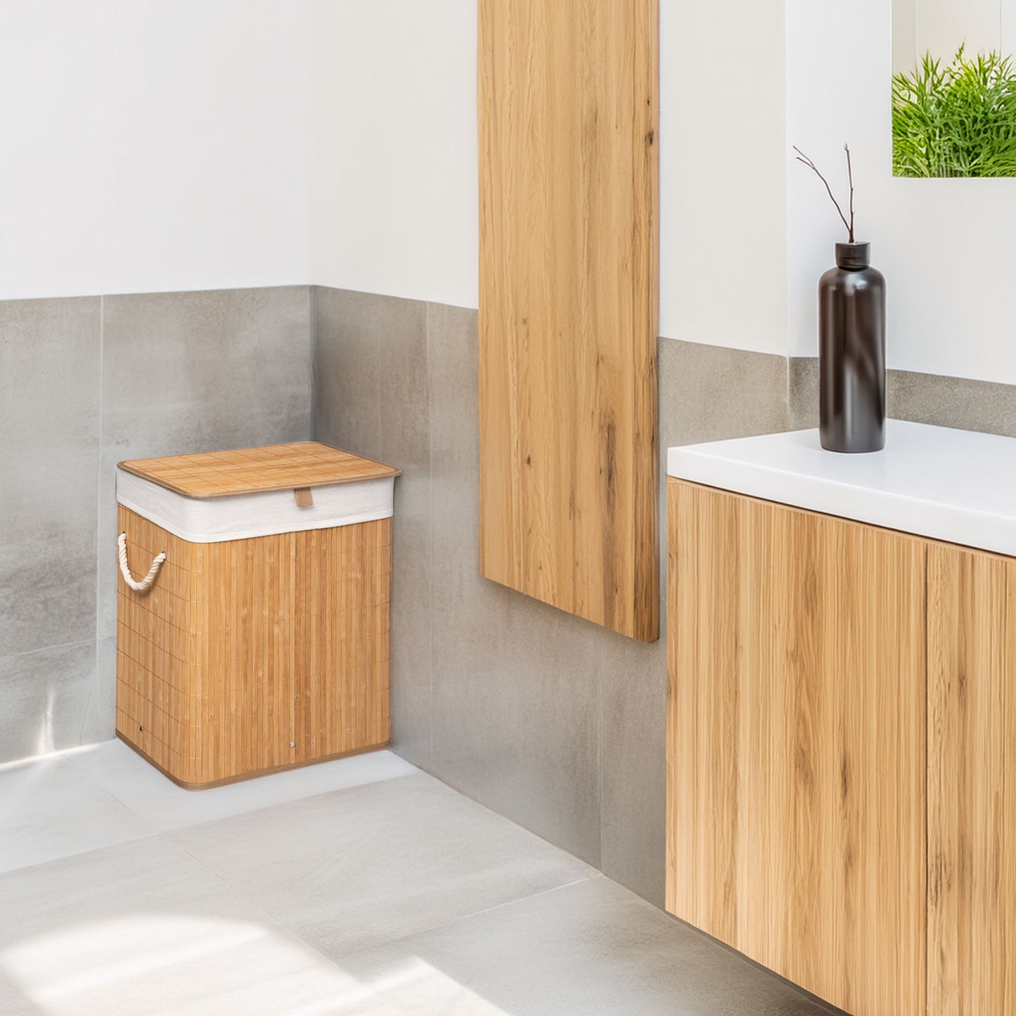 Wellhome - Cesta Para Colada De Bambú Natural