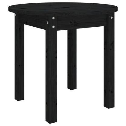 Mesa De Centro Madera Maciza De Pino Negro Ø 45x40 Cm_0