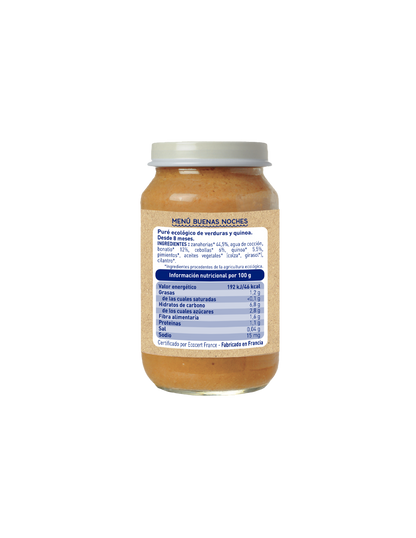 Tarrito Menu Tradicion Verduras y Quinoa Babybio 200g