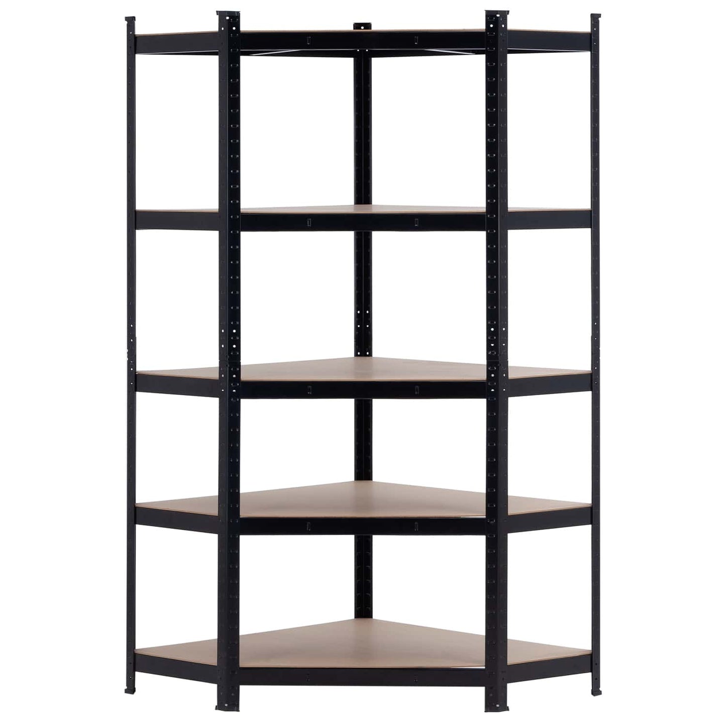 Estantería Esquinera Modular Negra 5 Baldas Ajustables 180x80x40x56cm 875kg 7house_1