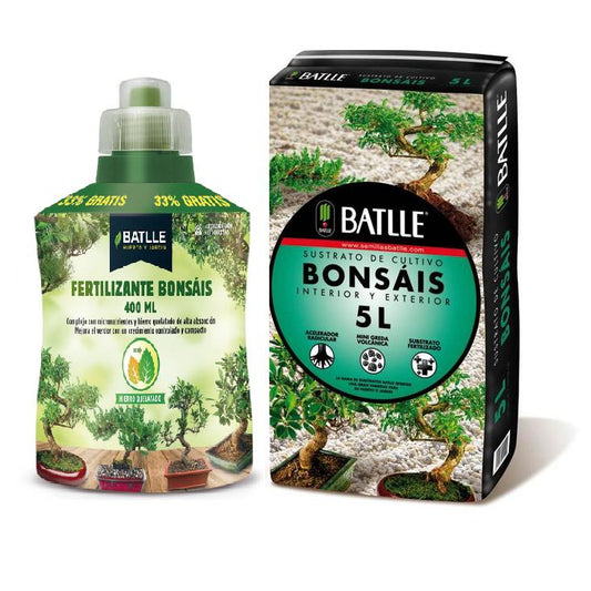 Pack Mantenimiento Bonsáis Sustrato y Fertilizante Batlle