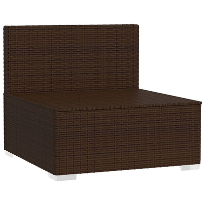 Vidaxl Sofá De Jardín De 3 Plazas Con Cojines Ratán Sintético Marrón_3