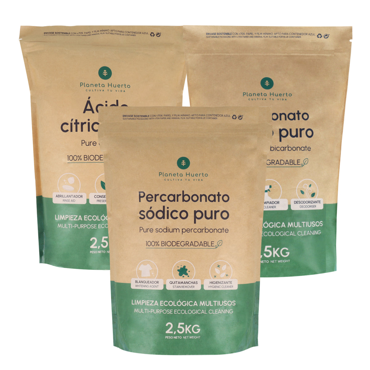 Pack limpieza hogar Zero Waste XL Planeta Huerto 2,5 Kg