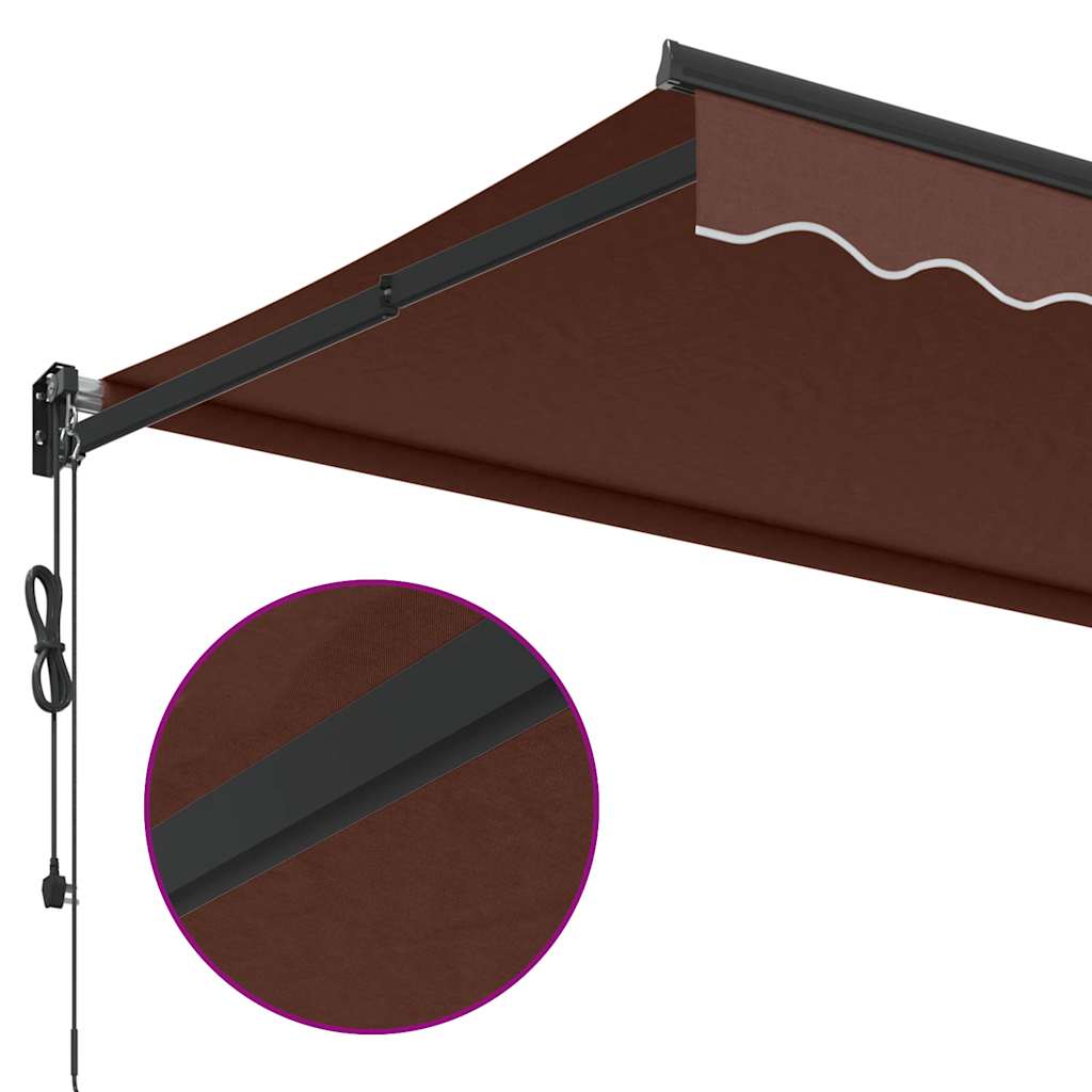 Toldo Retráctil Automático Marrón 350x250 Cm_5