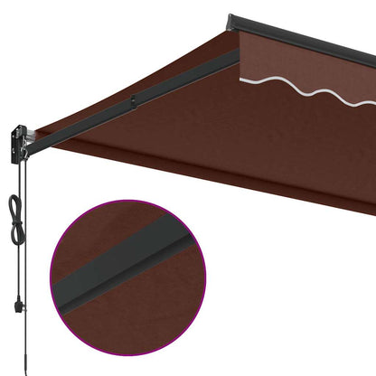 Toldo Retráctil Automático Marrón 350x250 Cm_5