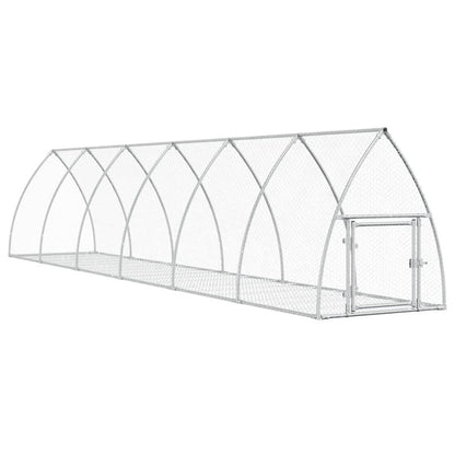 Vidaxl Conejera Acero Galvanizado Plateado 600x105x120 Cm_0