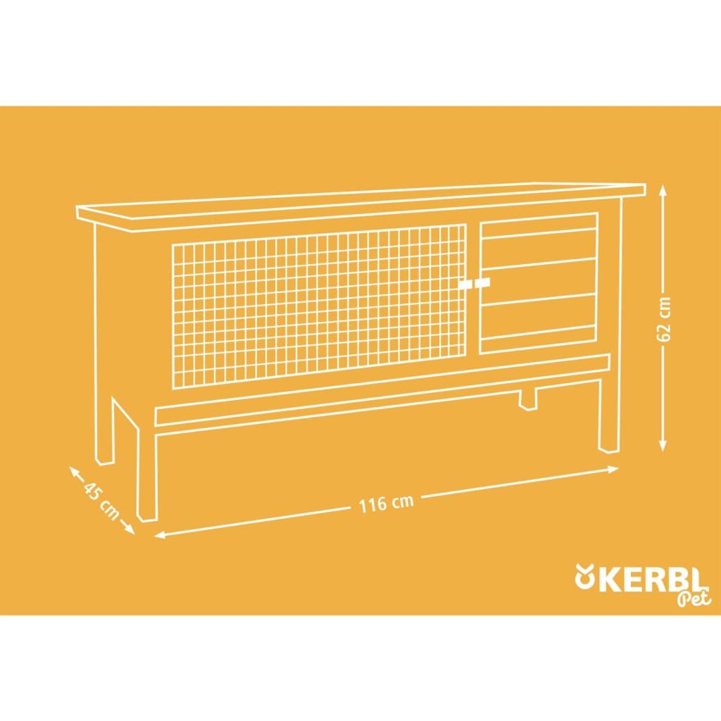 Kerbl Cabaña Para Roedores Freddy Madera Esmaltada 116x45x62 Cm_2