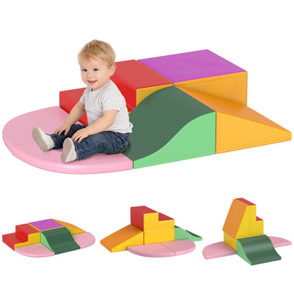 Homcom Juego De 6 Bloques De Espuma Para Niños De 12-36 Meses 150x100x24 Cm_0