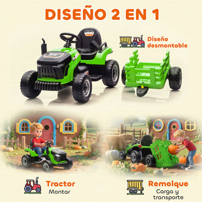 Aiyaplay Tractor Eléctrico Para Niños Con Remolque Desmontable_4