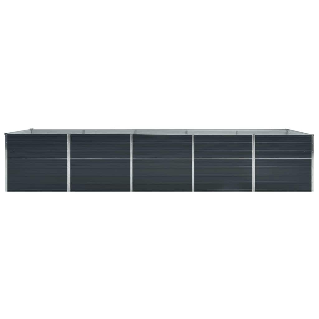 Arriate De Acero Galvanizado Gris Antracita 400x80x45 Cm_3