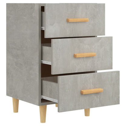 Mesita De Noche Madera De Ingeniería Gris Hormigón 40x40x66 Cm_4