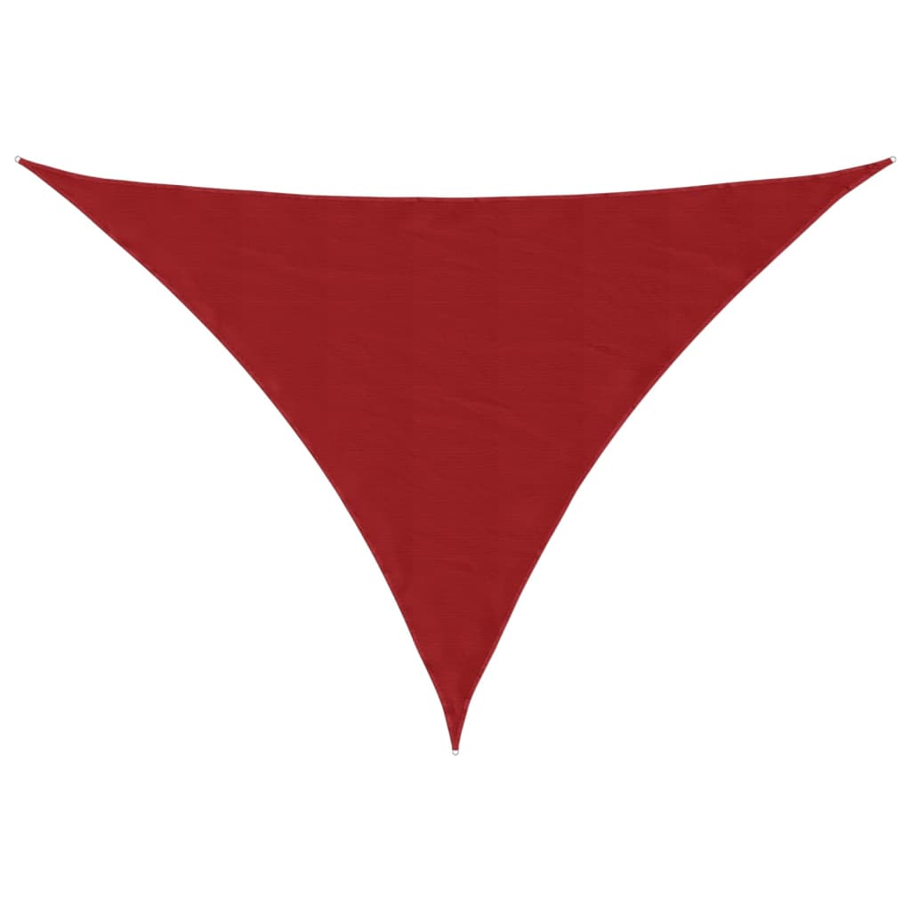 Toldo De Vela Triangular Tela Oxford Rojo 4x4x5,8 M_0