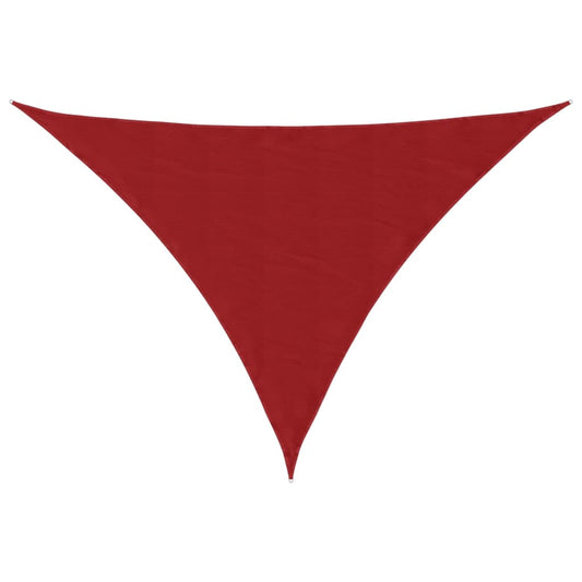Toldo De Vela Triangular Tela Oxford Rojo 4x4x5,8 M_0